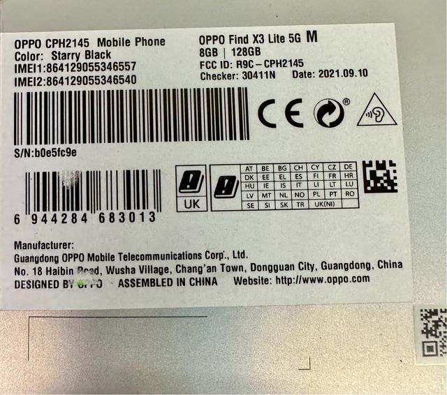 Smartphone OPPO X3 lite 128