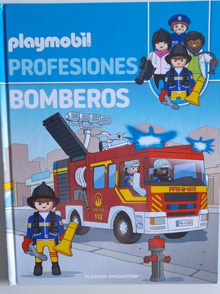2 libros. PLAYMOBIL PROFESIONES: BOMBEROS POLICÍAS