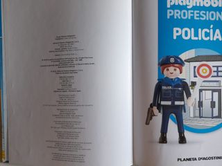 2 libros. PLAYMOBIL PROFESIONES: BOMBEROS POLICÍAS