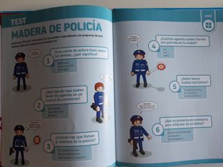 2 libros. PLAYMOBIL PROFESIONES: BOMBEROS POLICÍAS