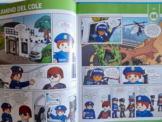 2 libros. PLAYMOBIL PROFESIONES: BOMBEROS POLICÍAS