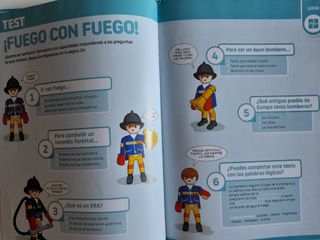 2 libros. PLAYMOBIL PROFESIONES: BOMBEROS POLICÍAS