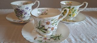 9 servicios de te de porcelana Bon China