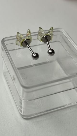 Pendientes mariposas brillantes y2k
