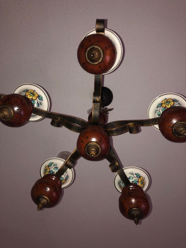 Lampara rustica de techo