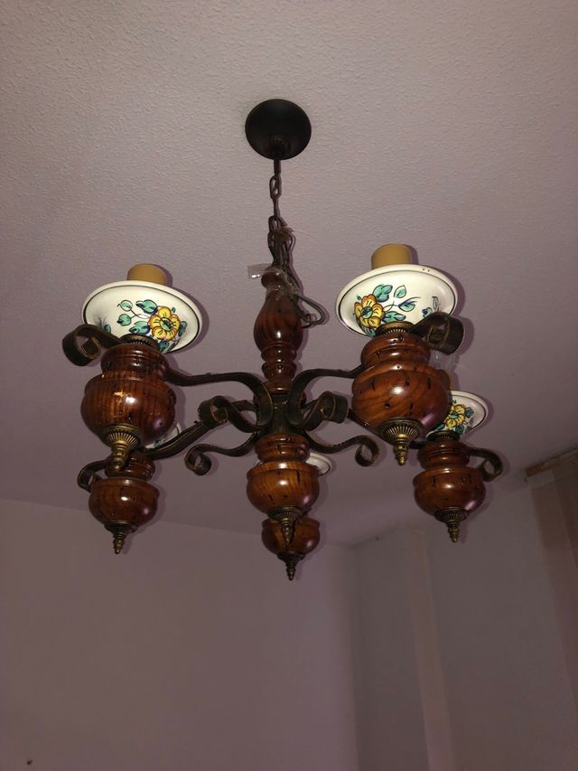 Lampara rustica de techo