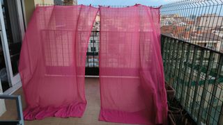 Cortinas lisas color fucsia 