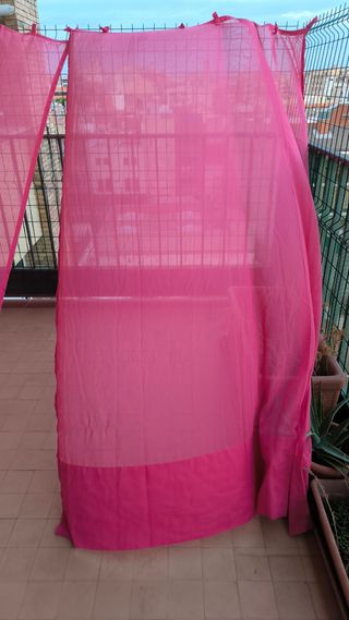 Cortinas lisas color fucsia 