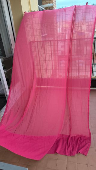 Cortinas lisas color fucsia 