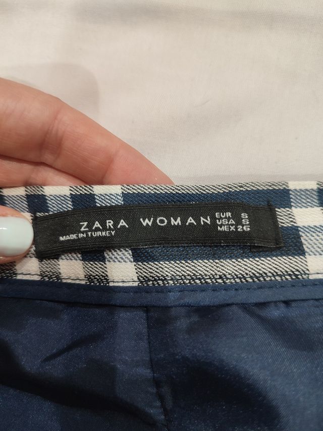 Falda zara cuadros
