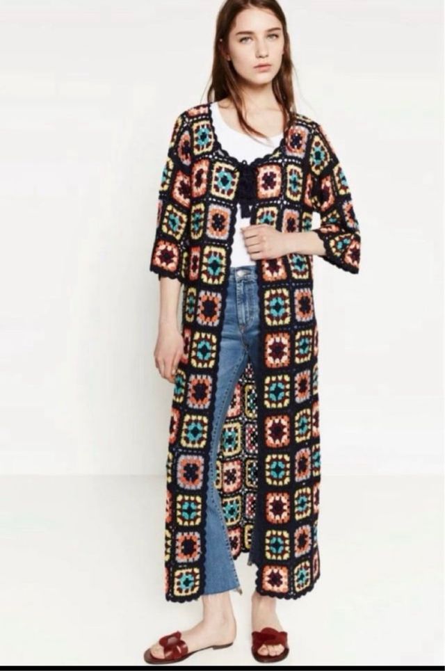 Kimono boho crochet Zara
