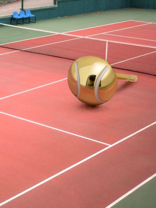 Pendiente Suelto Tennis Baño Oro 