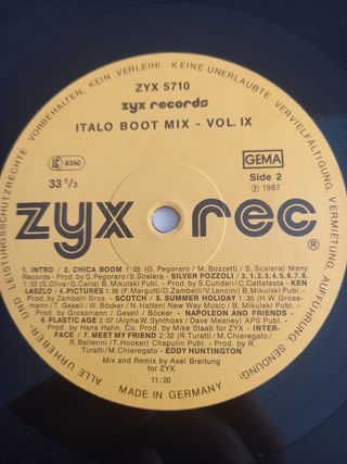 Italo Boot Mix Vol. 9 Italo-disco 1987 Germany