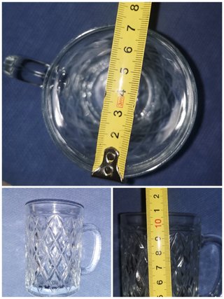 2 jarras antiguas cristal muy robusto