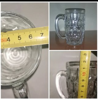 2 jarras antiguas cristal muy robusto