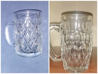 2 jarras antiguas cristal muy robusto