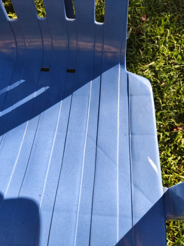 Conjunto sillas jardín azules