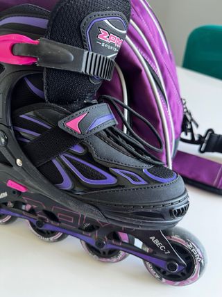 Patines en linea + protecciones + casco