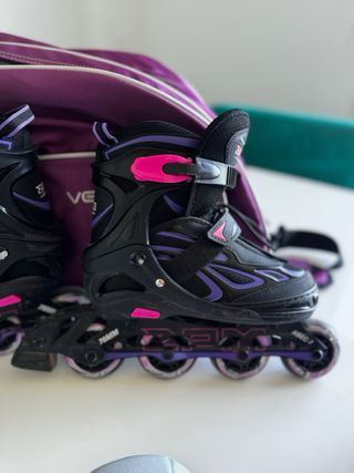 Patines en linea + protecciones + casco