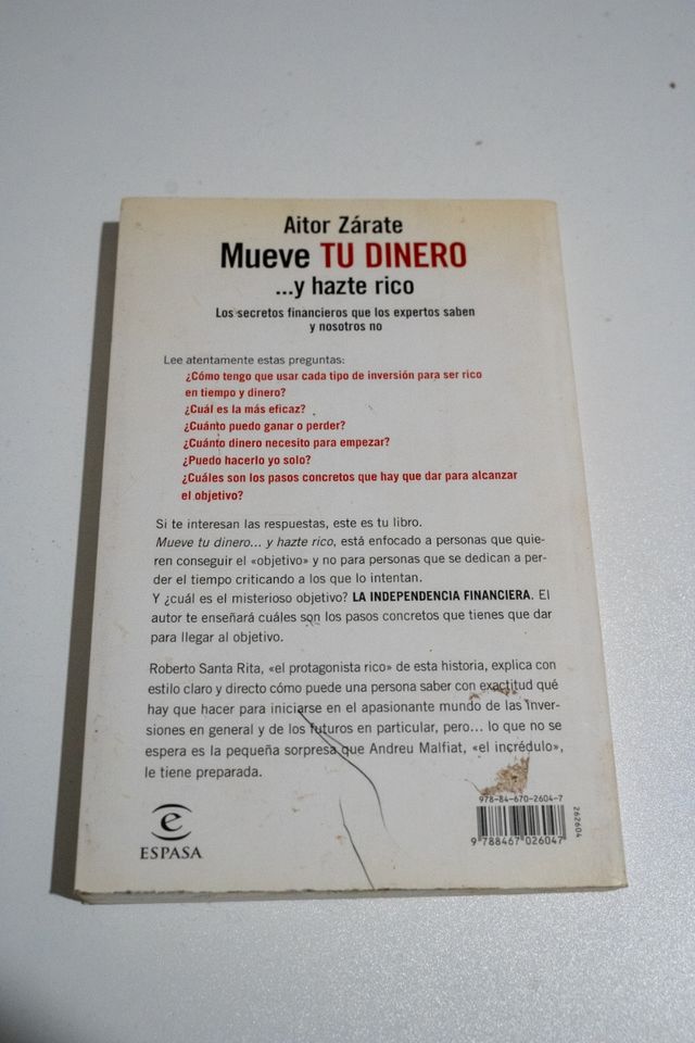 Libro Mueve tu dinero y hazte rico Aitor Zárate