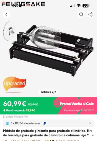 Modulo de grabado giratorio cnc