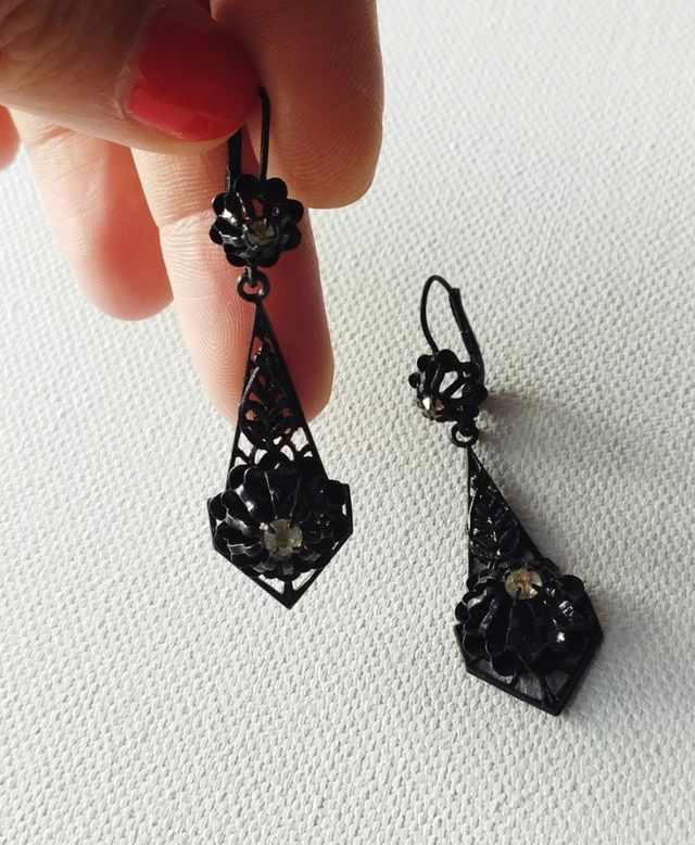 Pendientes Luto Góticos 1900
