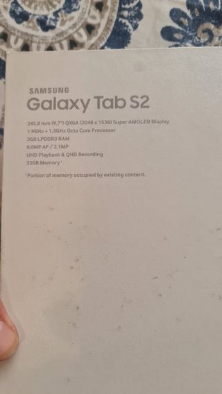 Tablet samsung tab s2