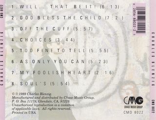 CHARLES BLENZIG - Charles Blenzig CD