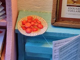 Casa miniatura muñecas música piano casita maqueta