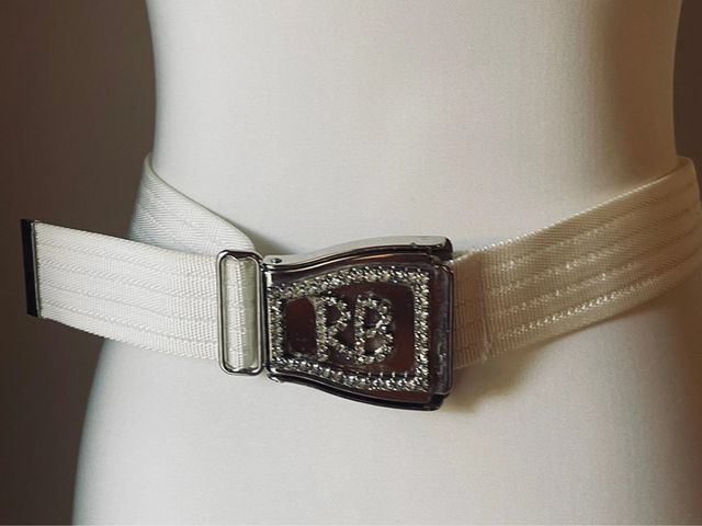 Cintura ROCCO BAROCCO bianca con fibbia gioiello