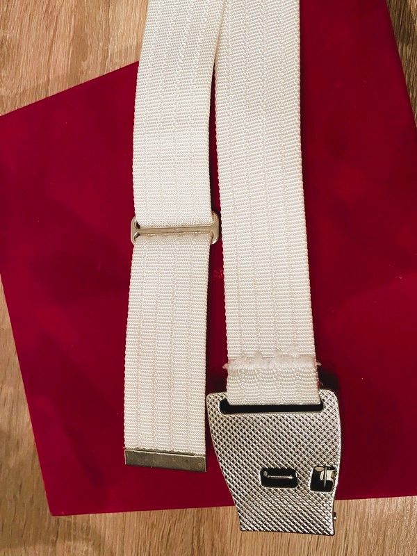 Cintura ROCCO BAROCCO bianca con fibbia gioiello