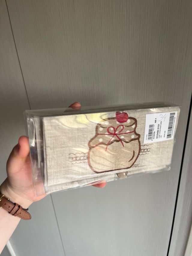 Set 2 strofinacci in tela di lino