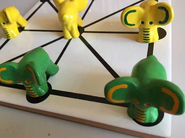 Juego Tres en raya de cerámica