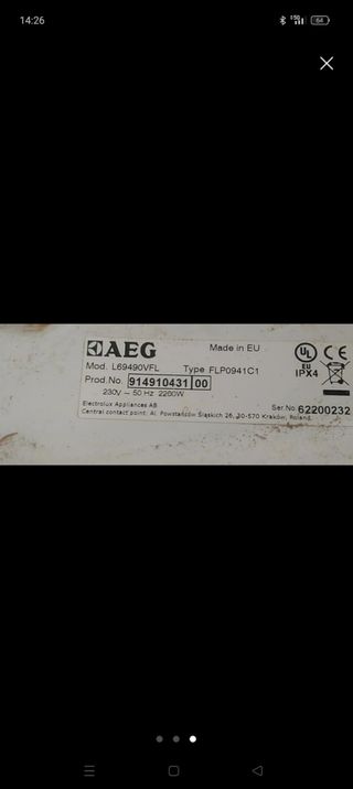 MODULO INVERTE DE LAVADORA AEG 9K