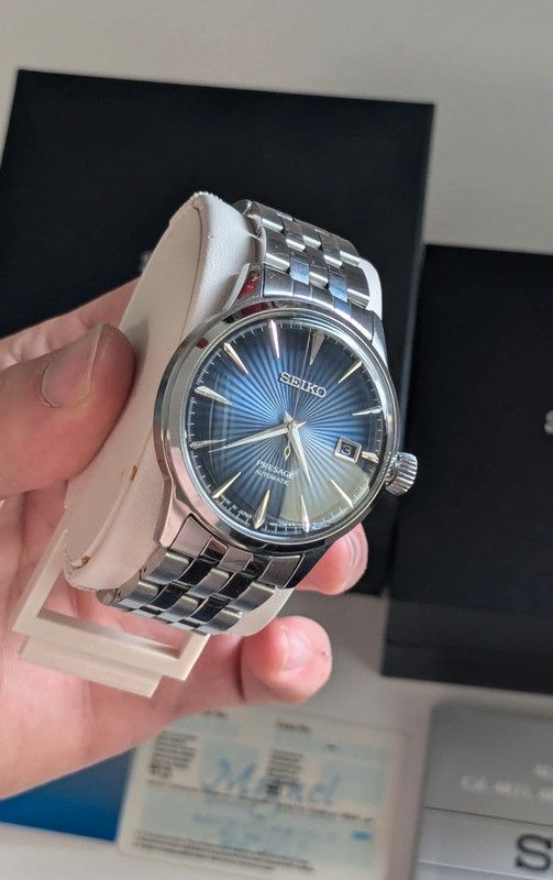 Seiko Presage hombre Cocktail Automático 4R35 Azul