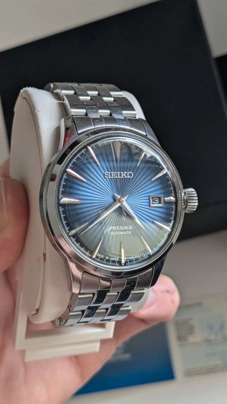 Seiko Presage hombre Cocktail Automático 4R35 Azul