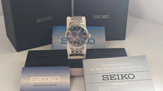 Seiko Presage hombre Cocktail Automático 4R35 Azul
