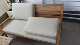 Bonito sofá de jardin exterior