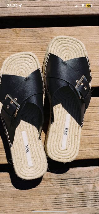 Sandalias Cuña Yute Zara