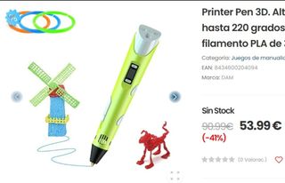 Filamento pla para bolígrafo 3D 1.75mm