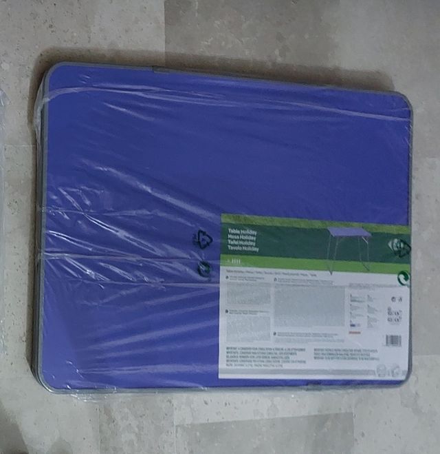 Mesa plegable azul 80 x 60 jardín, camping...
