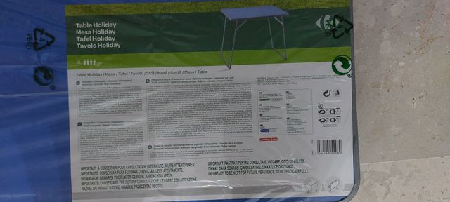 Mesa plegable azul 80 x 60 jardín, camping...