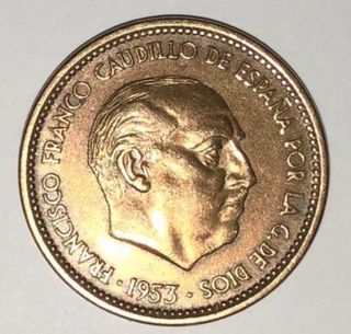 Moneda nueva Franco 2,50 pts.1953 *56 (SC)