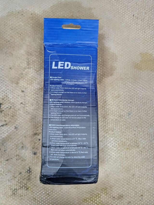 Cabezal ducha led