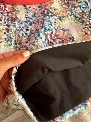 Vestido fiesta lentejuelas y gasa coral