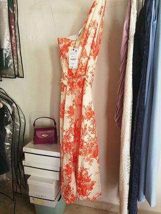 Vestido Estampado ZARA NUEVO S 