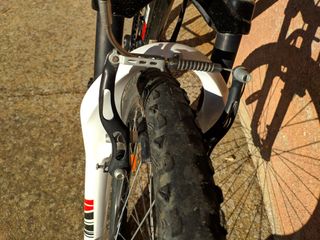 Bicicleta Rockrider 500 MTB roja y negra