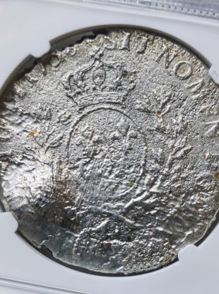 Moneda Plata 1 Ecu Naufragio 1762 NGC