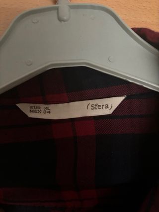 Camisa mujer manga larga cuadros XL