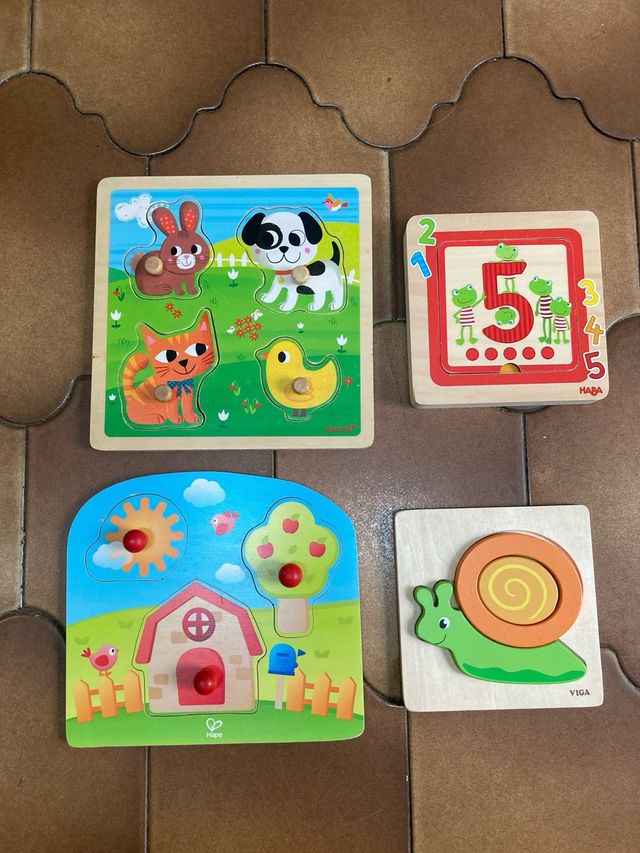 Puzzles peques y bebes de madera